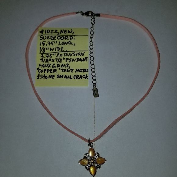 ✅#1022 NWOT RARE Copper Tone Metal 15.5" Necklace - Picture 3 of 12